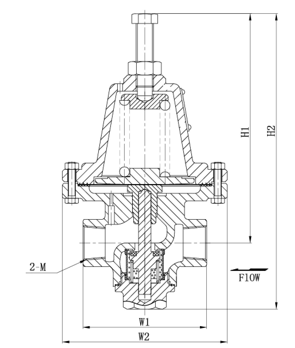 Regulador de presión criogénica de baja temperatura de acero inoxidable DYS-20