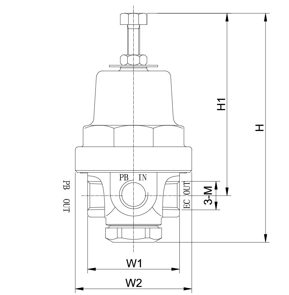 Regulador de presión combinado criogénico de latón de baja temperatura DYZ-06C